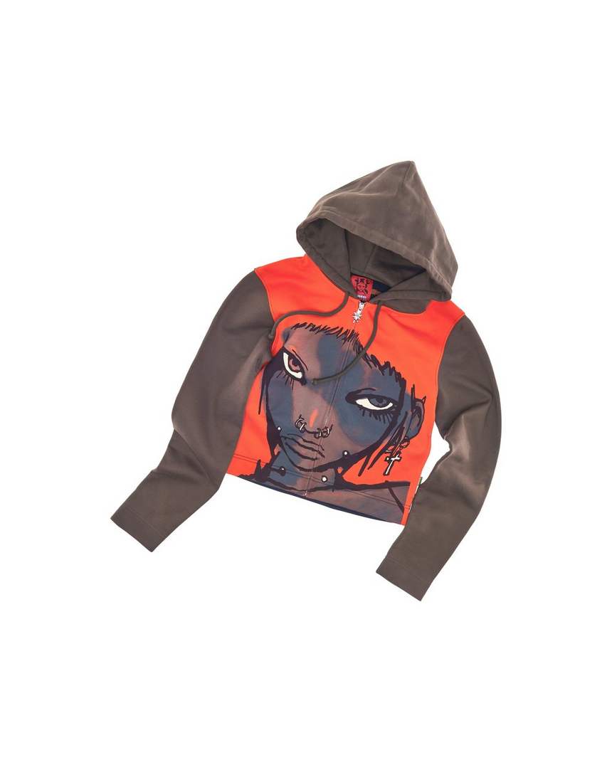 bluza z kapturem smitten zapinana na zamek
