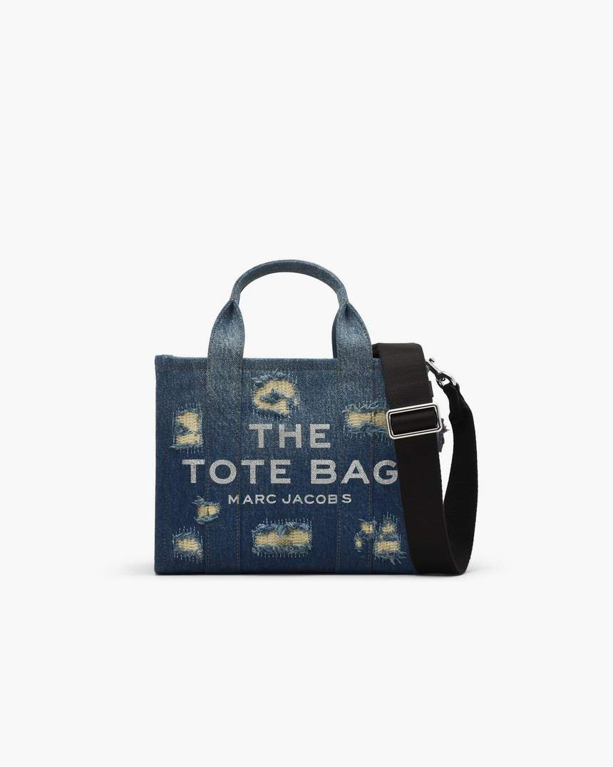 mała torba typu tote z dżinsu rip and repair