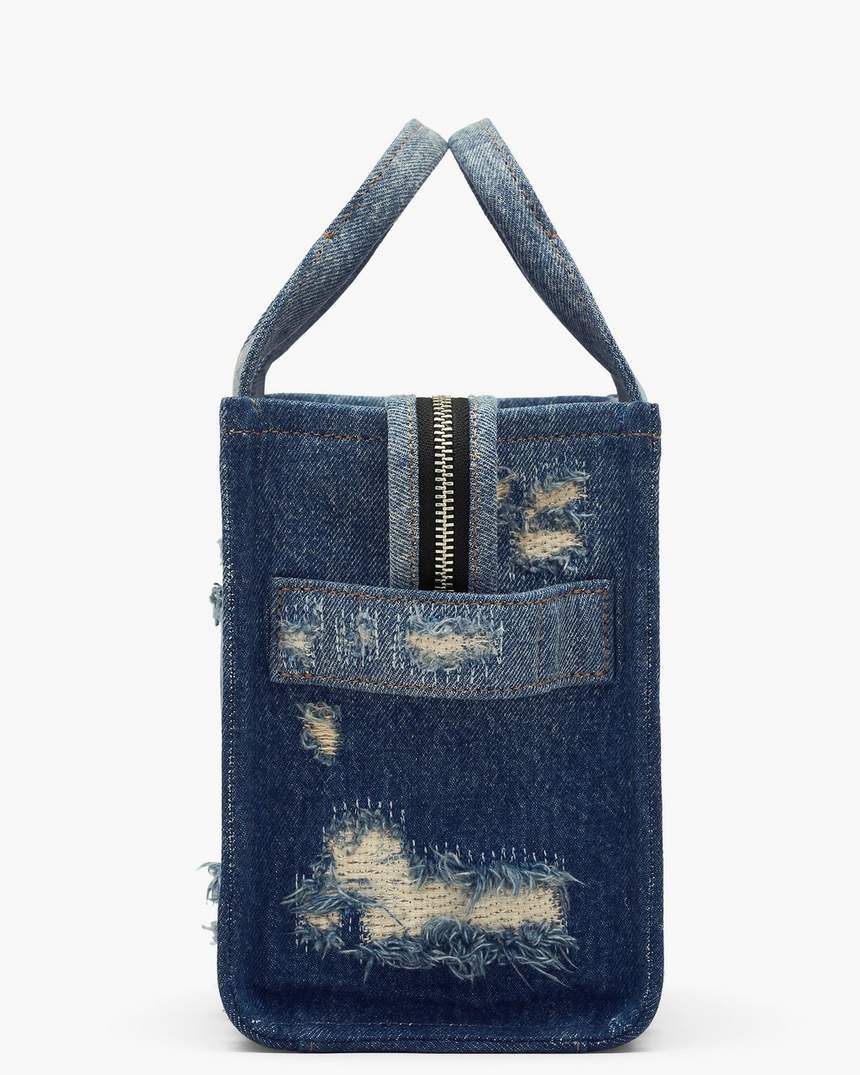 mała torba typu tote z dżinsu rip and repair